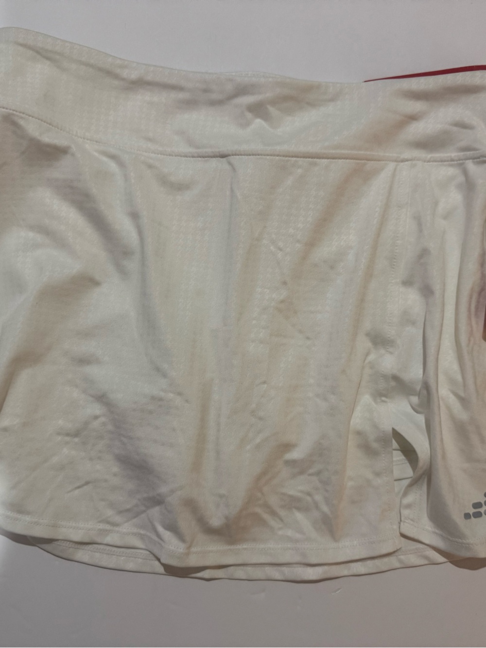 bcg White Athletic Skort with Red Trim